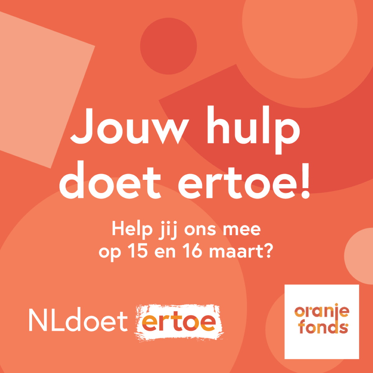 Jouw hulp doet ertoe